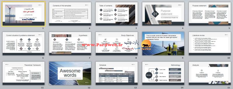 دانلود اسلایدهای قالب پاورپوینت فناوری های انرژی