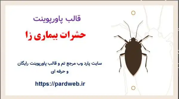 قالب پاورپوینت حشرات بیماری زا