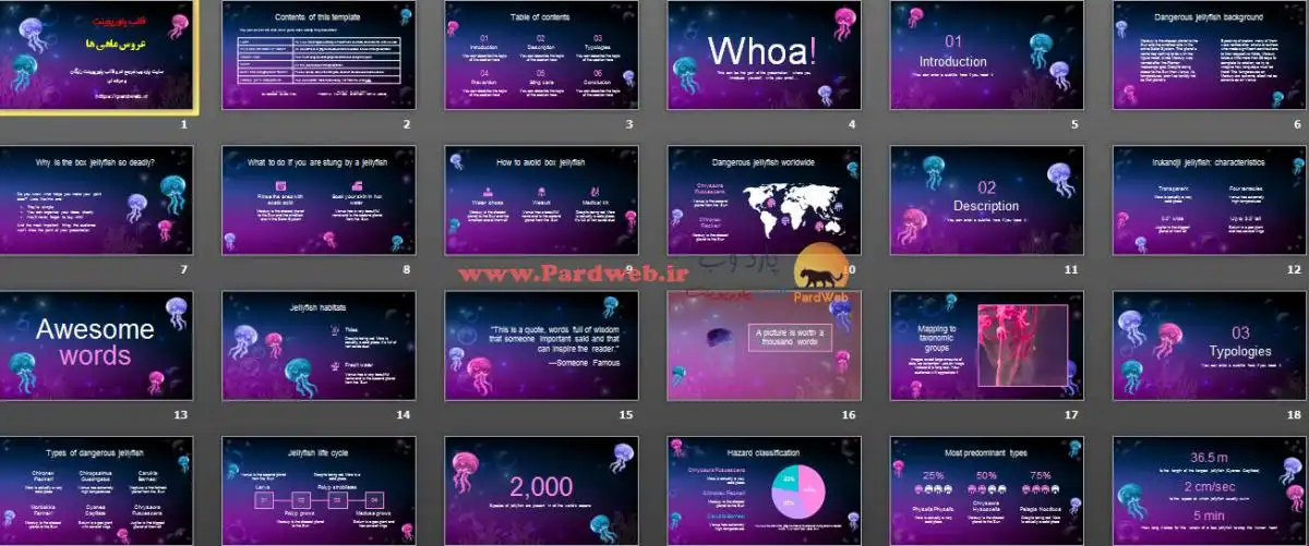 دانلود قالب پاورپوینت عروس ماهی ها