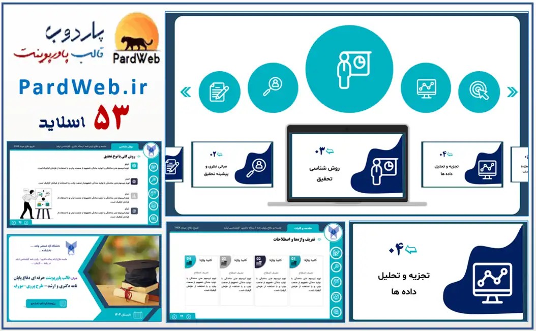 دانلود قالب پاورپوینت پایان نامه پرزی - مورف