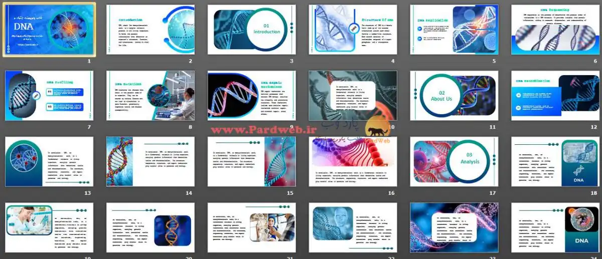 دانلود قالب پاورپوینت ژنتیک و DNA