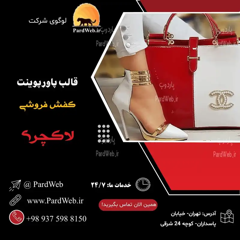 قالب پاورپوینت استوری فروش محصول کیف و کفش