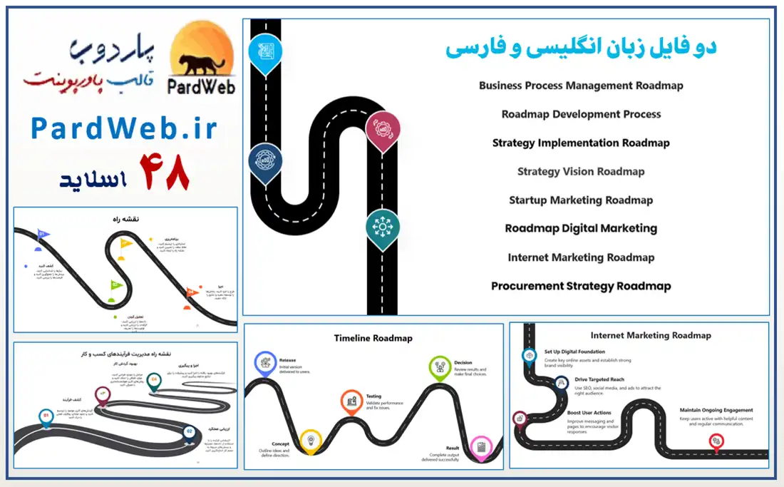 قالب پاورپوینت مسیر - نقشه راه 2 دانلود قالب پاورپوینت مسیر - نقشه راه
