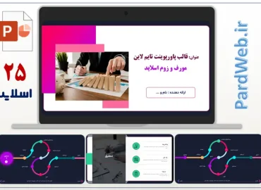 قالب پاورپوینت تایم لاین مورف و زوم اسلاید